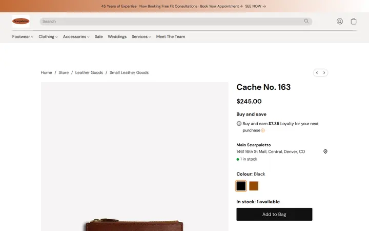 /products/cache-no-163 — Scarpaletto
