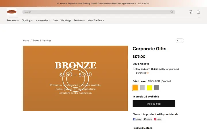 /products/corporate-gifts — Scarpaletto