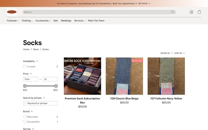 /products/collections/socks — Scarpaletto