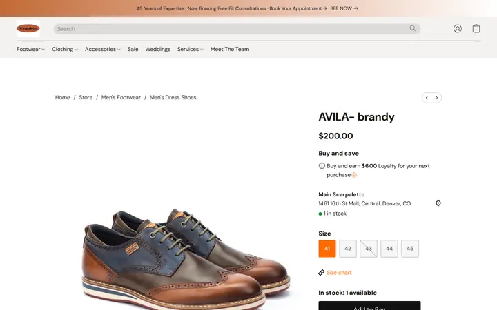 /products/avila-brandy — Scarpaletto