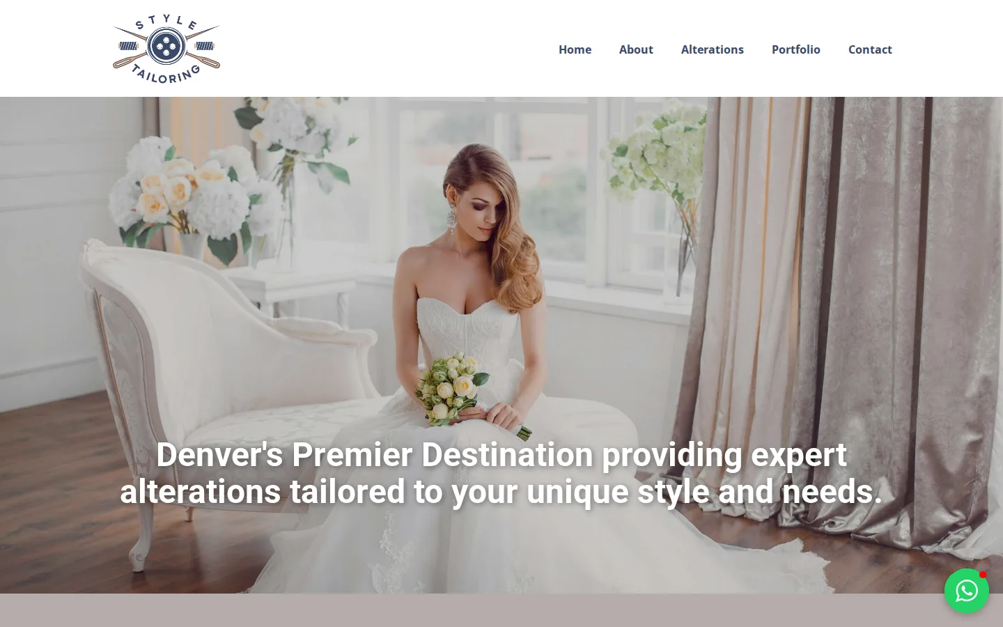 Captured website of Style Tailoring