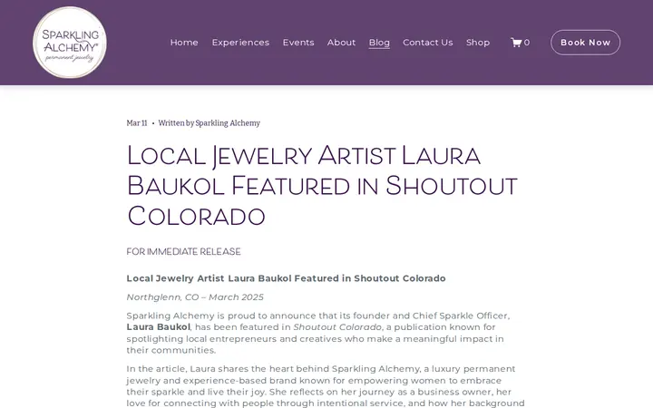 /blog/local-jewelry-artist-laura-baukol-featured-in-shoutout-colorado — Sparkling Alchemy