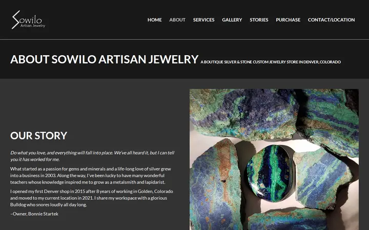 /about — Sowilo Artisan Jewelry