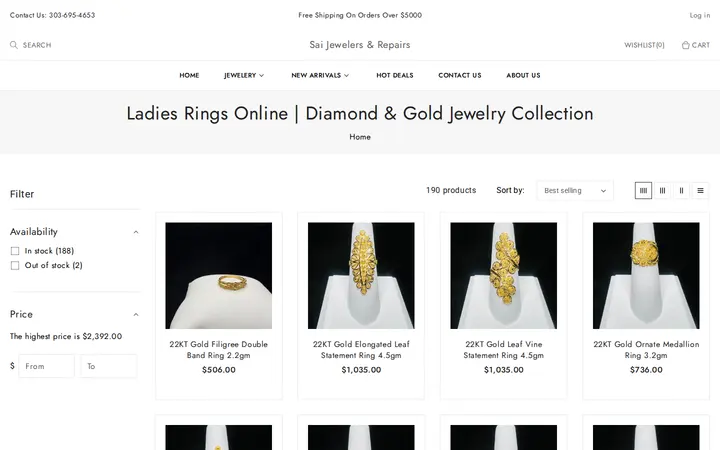 /collections/ladies-rings — Sai Jewelers & Repair