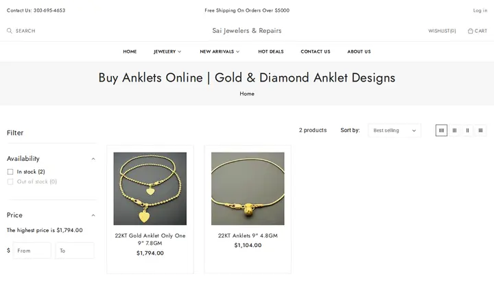 /collections/anklets-1 — Sai Jewelers & Repair
