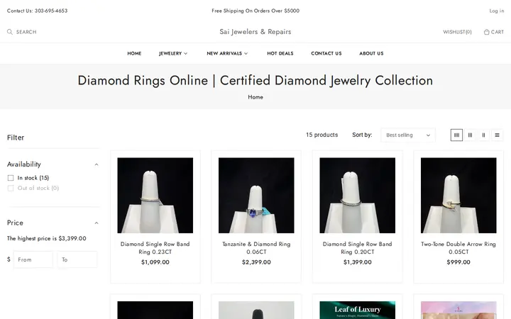 /collections/diamond-rings — Sai Jewelers & Repair