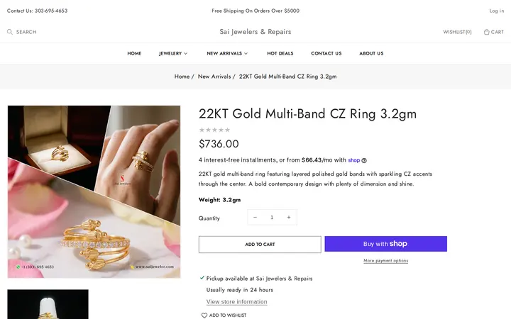 /collections/new-arrivals/products/22kt-gold-multi-band-cz-ring-3-2gm — Sai Jewelers & Repair