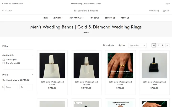 /collections/mens-wedding-band — Sai Jewelers & Repair