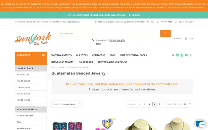 /categories/jewelry/guatemalan-beaded-jewelry.html — Sanyork Fair Trade