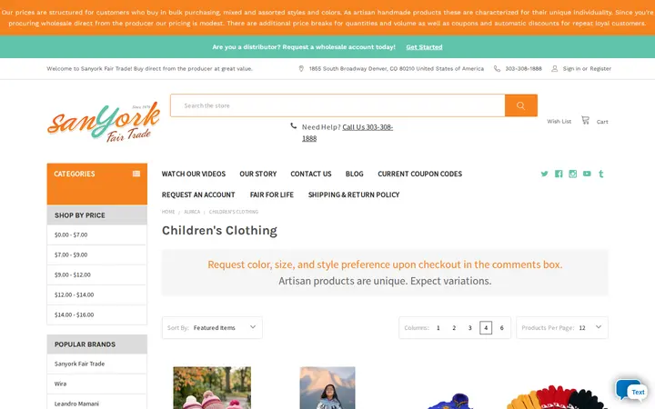/childrens-clothing — Sanyork Fair Trade