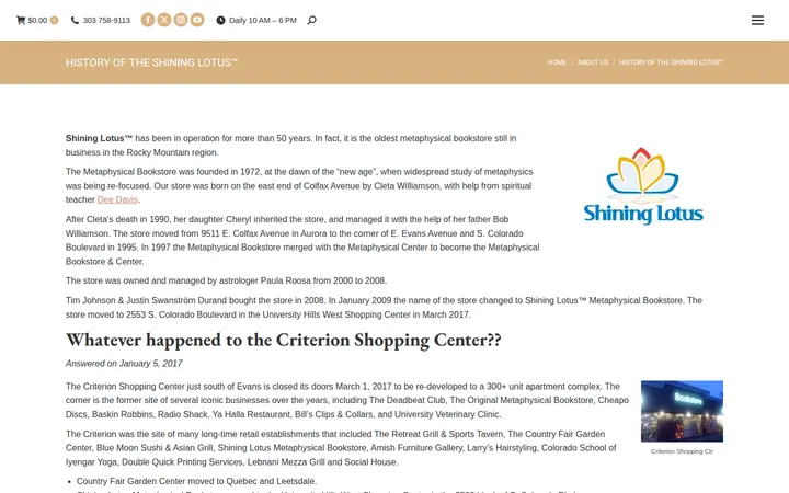 /about-u/history-of-the-shining-lotus — Shining Lotus Metaphysical Bookstore
