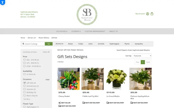 /denver-florist-flower-delivery/gift-sets-flowers — Sophisticated Blooms
