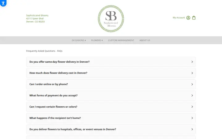 /faq — Sophisticated Blooms