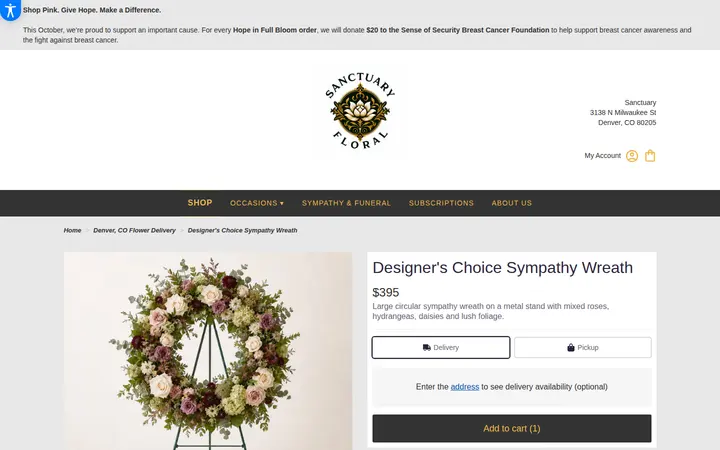 /denver-sanctuary/designer-s-choice-sympathy-wreath.html — Sanctuary