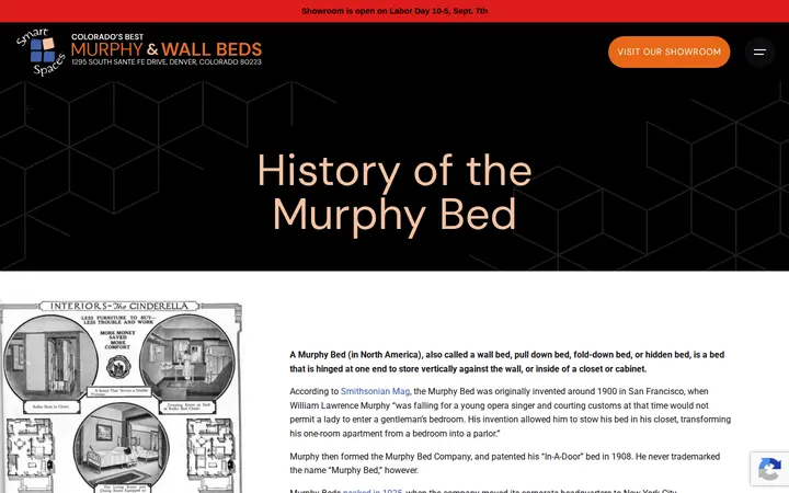/history-of-the-murphy-bed — Murphy & Wall Beds - Smart Spaces