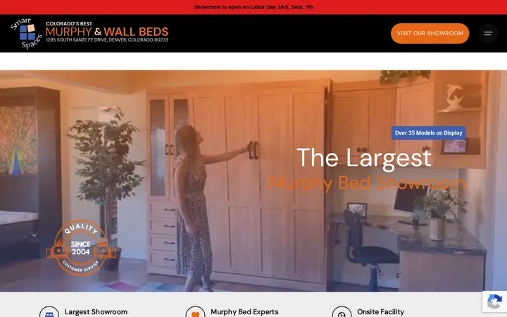 Website of Murphy & Wall Beds - Smart Spaces