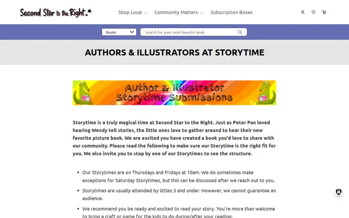 /authors-illustrators-storytime — Second Star to the Right Books
