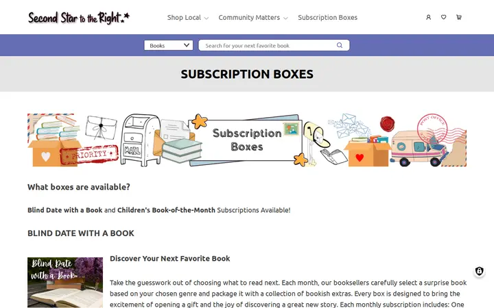 /subscription-boxes — Second Star to the Right Books