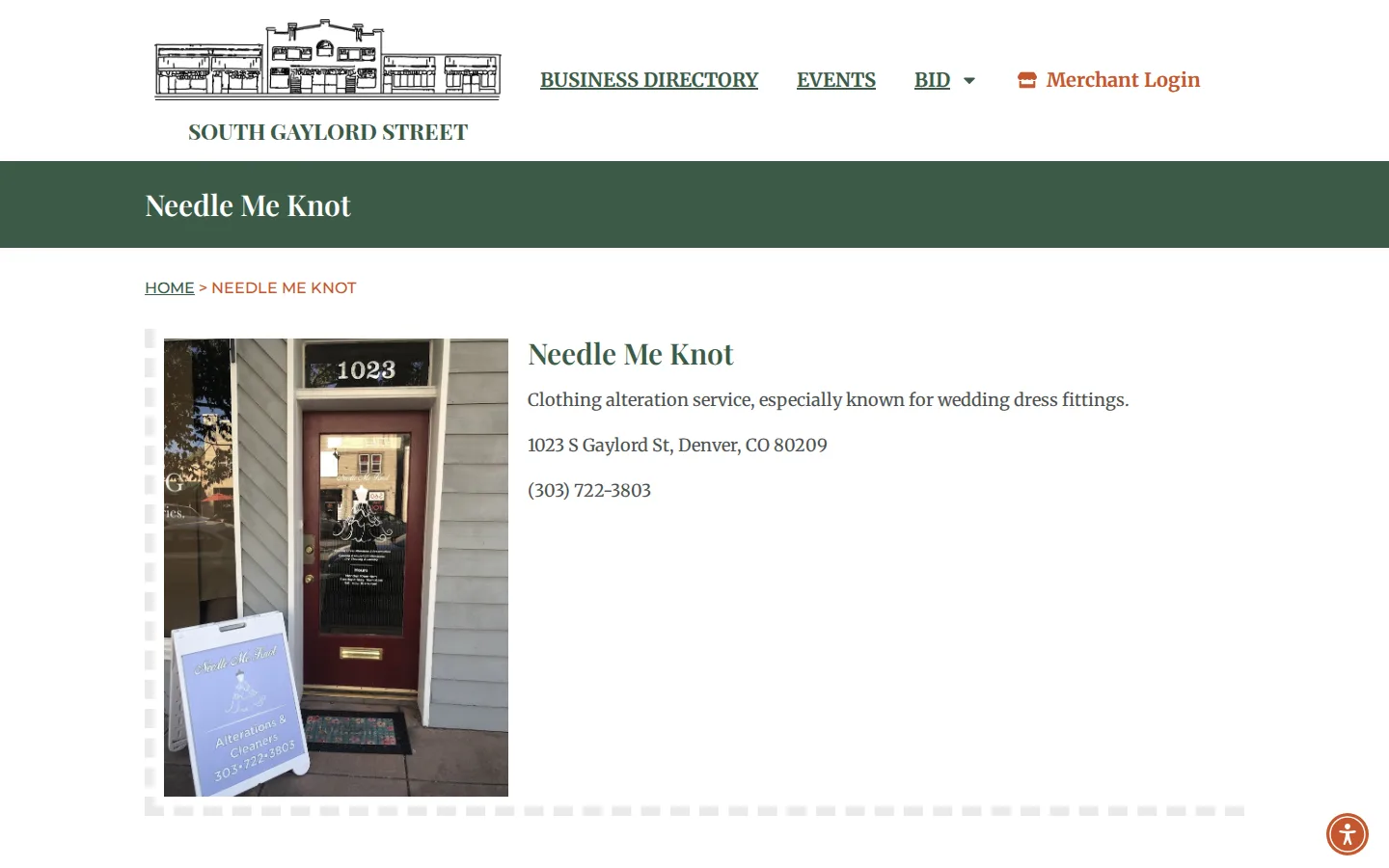 Captured website of Needle Me Knot