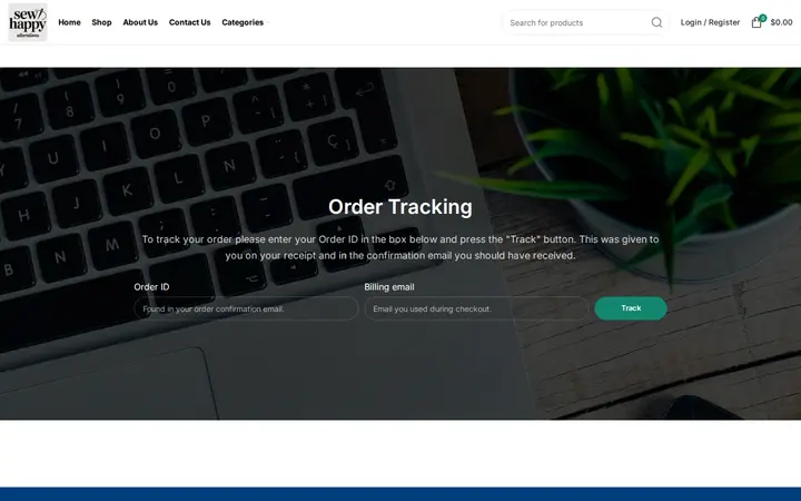 /order-tracking — Sew Happy Alterations