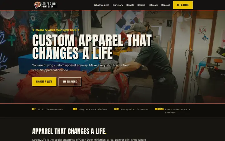 /screen-printing-that-gives-back — Street2Life Print Shop