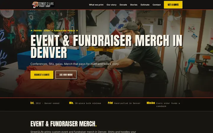 /event-merch-denver — Street2Life Print Shop