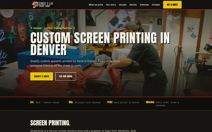 /custom-screen-printing-denver — Street2Life Print Shop
