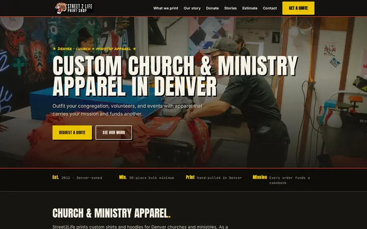 /church-apparel-denver — Street2Life Print Shop