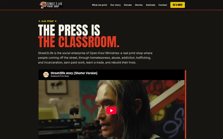/our-story — Street2Life Print Shop