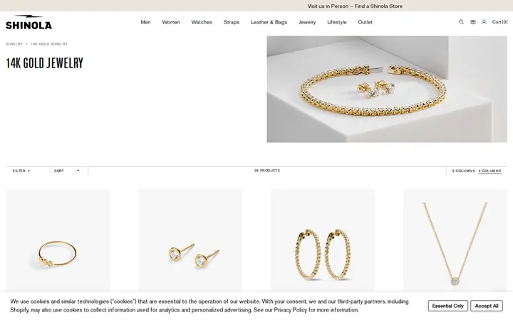 /collections/14k-gold-jewelry — Shinola Cherry Creek Store
