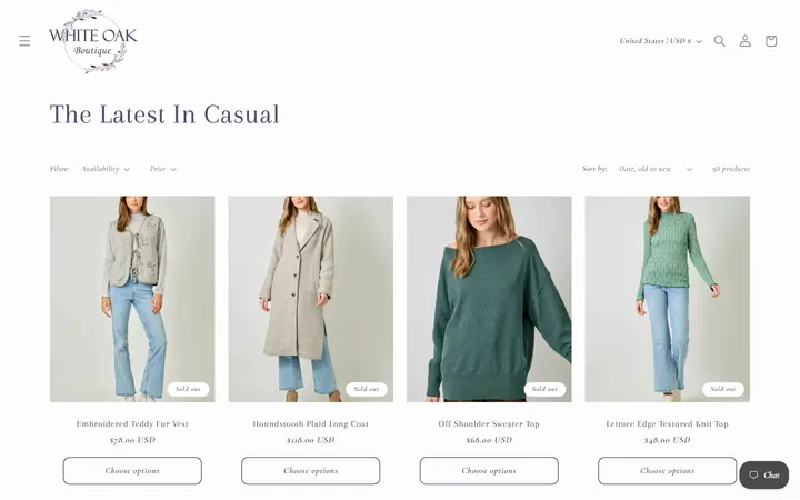 /collections/frontpage — White Oak Boutique