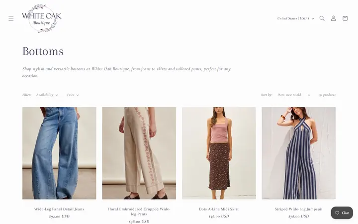 /collections/bottoms — White Oak Boutique