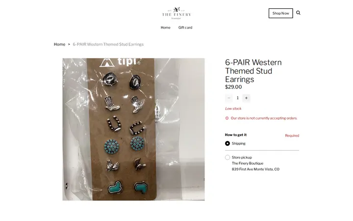 /product/-6-pair-western-themed-stud-earrings/C5WLWPMF2BV3QXSQML3ICY6J — The Finery Boutique