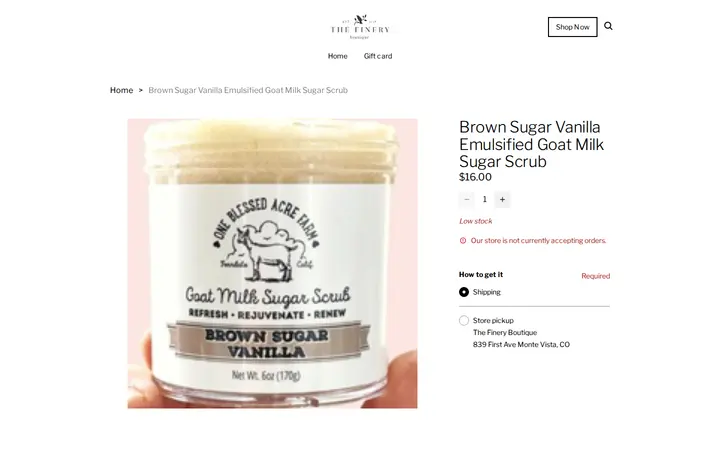 /product/-brown-sugar-vanilla-emulsified-goat-milk-sugar-scrub/G2UGWMCRA3B2PC7PV33LFN6D — The Finery Boutique