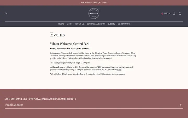 /pages/events — Three Arrows Gallery (TAG)
