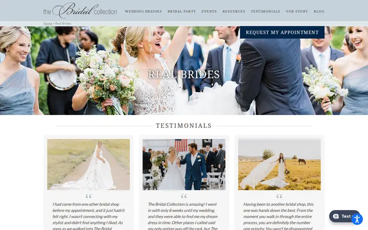 /testimonials — The Bridal Collection