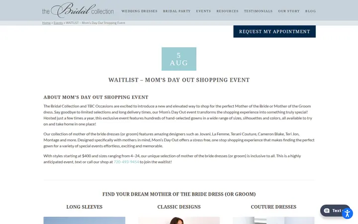 /event/moms-day-out-shopping-event-fall-2026 — The Bridal Collection