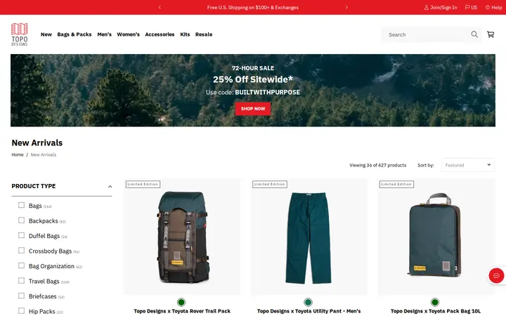 /collections/new-arrivals — Topo Designs Flagship Store