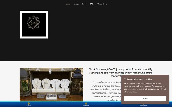 Website of Trunk Nouveau