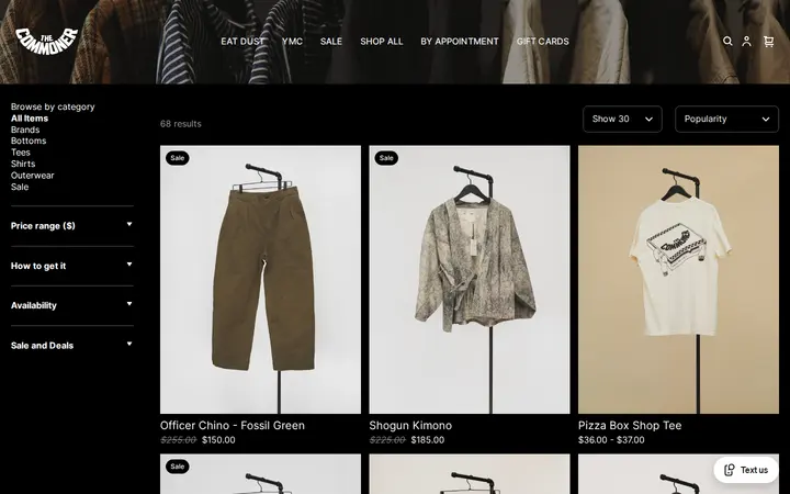 /s/shop — The Commoner