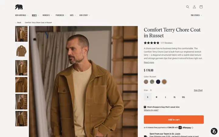 /collections/comfort-terry-collection-mens/products/comfort-terry-chore-coat-in-russet — The Normal Brand