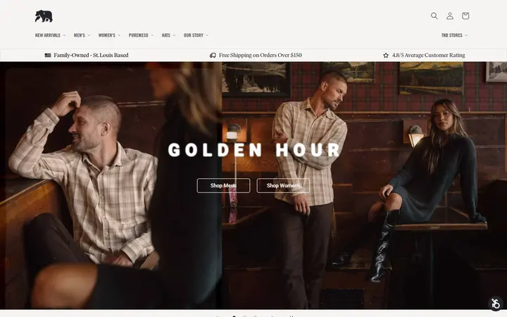 Website of The Normal Brand