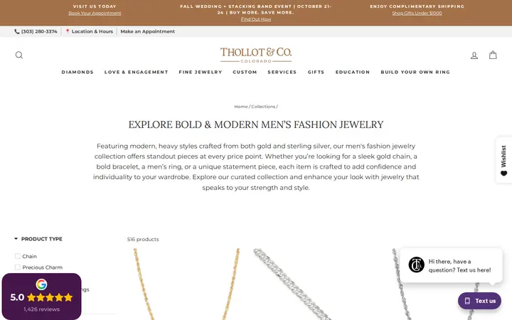 /collections/mens-fashion-jewelry — Thollot & Co. Jewelers