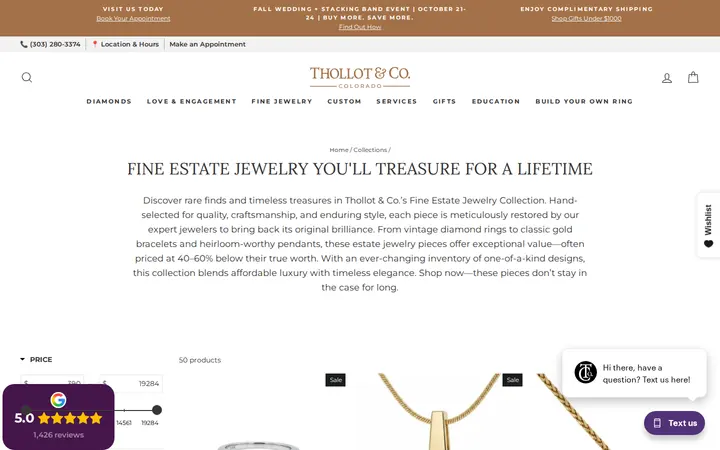 /collections/fine-estate-jewelry — Thollot & Co. Jewelers