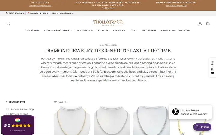 /collections/diamond-jewelry — Thollot & Co. Jewelers