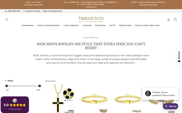 /collections/inox-mens-jewelry — Thollot & Co. Jewelers
