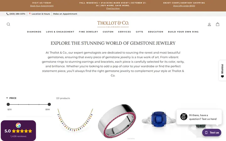 /collections/gemstone-jewelry — Thollot & Co. Jewelers