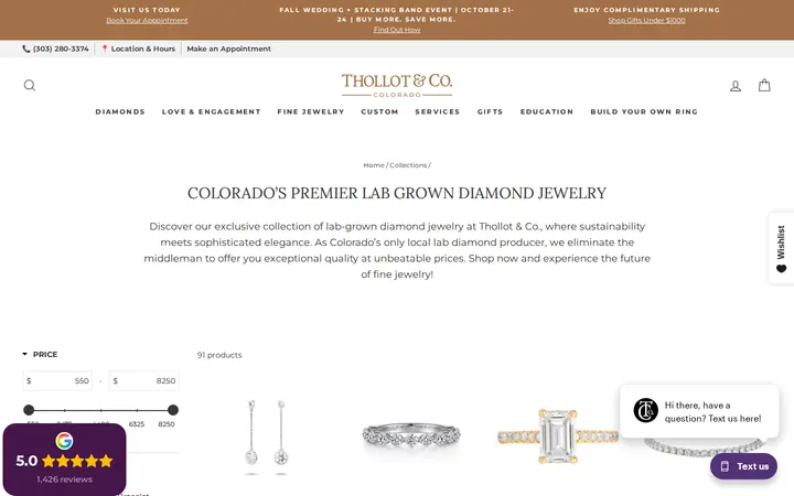 /collections/lab-grown-diamond-jewelry — Thollot & Co. Jewelers