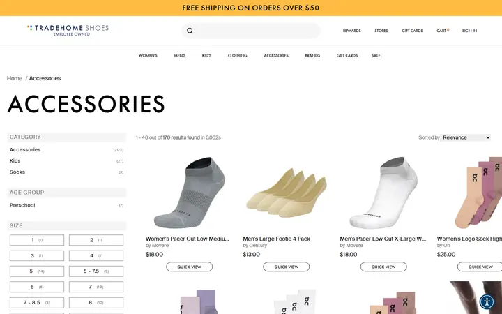 /collections/accessories — Tradehome Shoes
