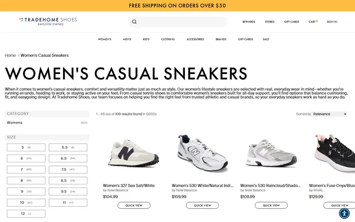 /collections/womens-lifestyle-sneakers — Tradehome Shoes